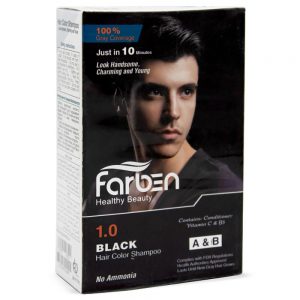 شامپو رنگ فاربن مشکی مخصوص آقایان Farben Color Shampoo For Men